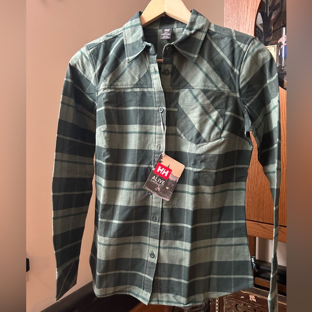 Helly Hansen button down flannel shirt size xs
